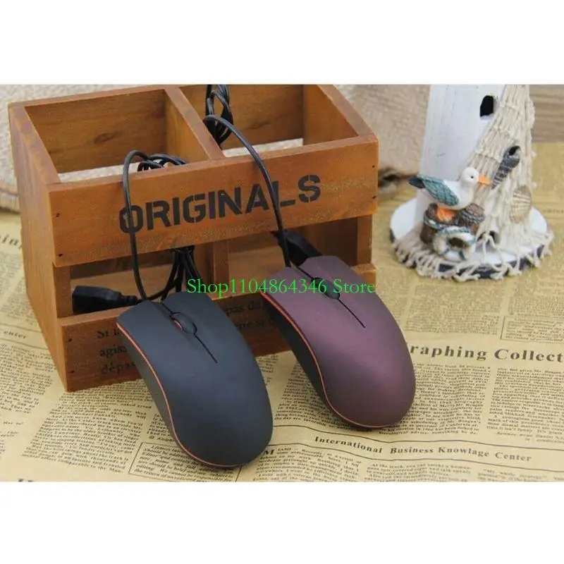 Mouse da gioco cablato USB 130CM 1200DPI Mouse da gioco ottico portatile con superficie smerigliata per PC da ufficio Accessorio per computer portatile