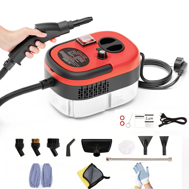Multifunctionele draagbare stoomreiniger 2500W hoog vermogen 3Bar druk 105°C desinfecterende stoom 15s snelle opwarmreinigingsapparaat voor afzuigkap vloer stof auto interieur