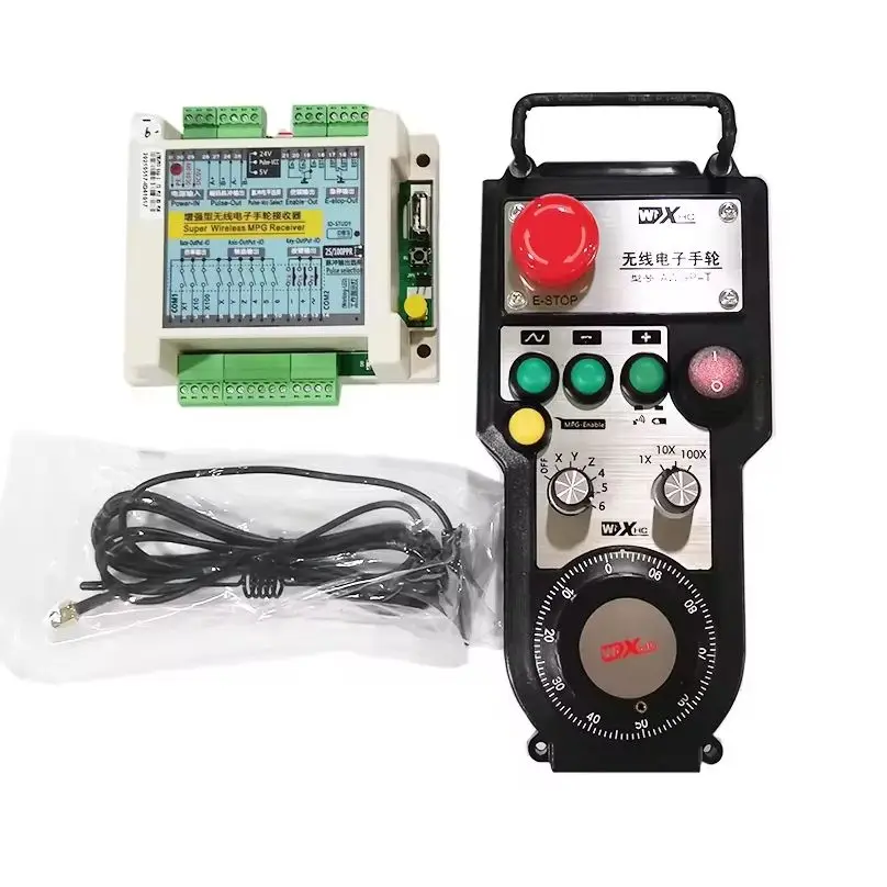 

XHC Enhanced 6 Axis CNC Wireless MPG MPG Manual Pulse Generator Electronic Handwheel Estop for SIEMENS MITSUBISHI FANUC FAGOR