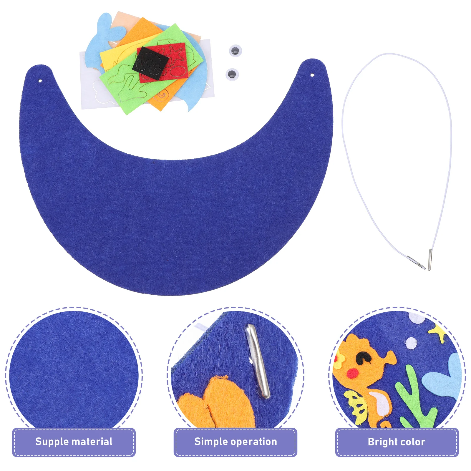 3세트 부직포 선보넷 공예 키트 DIY 어린이 수제 모자 창의적 재료 생일 파티 용품 DIY 선보넷 장난감