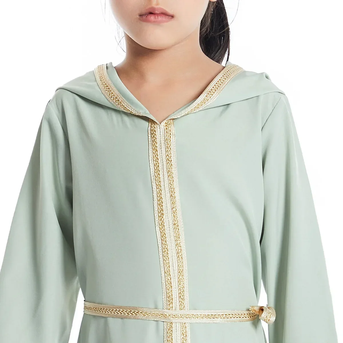 Kids Muslim Girls Abaya Prayer Hooded Long Maxi Dress Turkey Kaftan Arab Robe Dubai Islam Morocco Eid Party Ramadan Gown Caftan