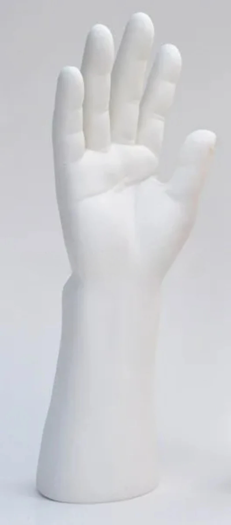 White Plastic Male Mannequin Hand Model for Gloves Display Manikin Hands