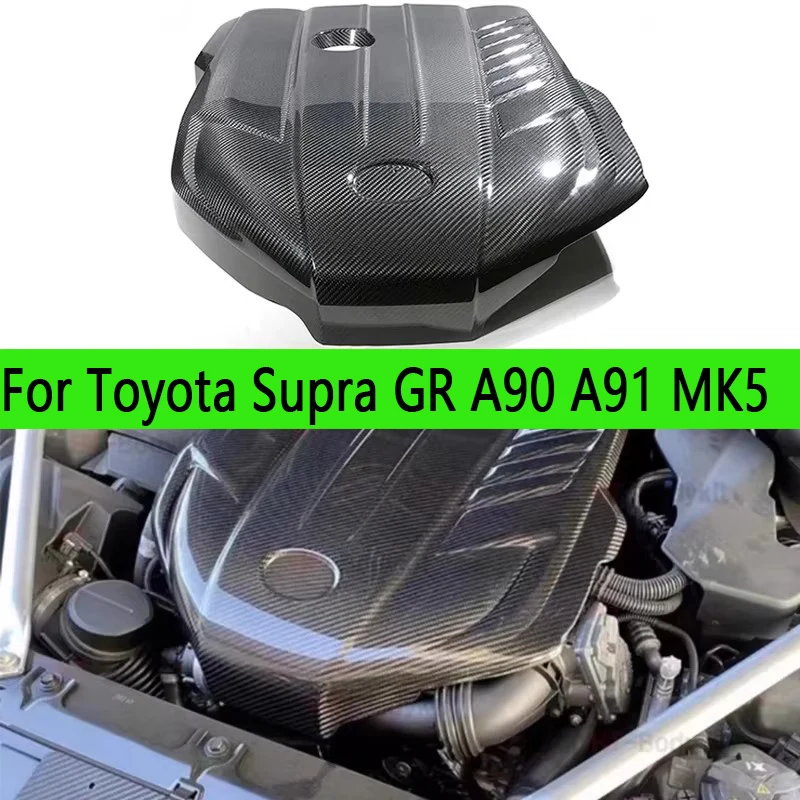 

For Toyota Supra GR A90 A91 MK5 3.0T V6 Carbon fiber engine hood Replacement installation engine hood cover plate body kit