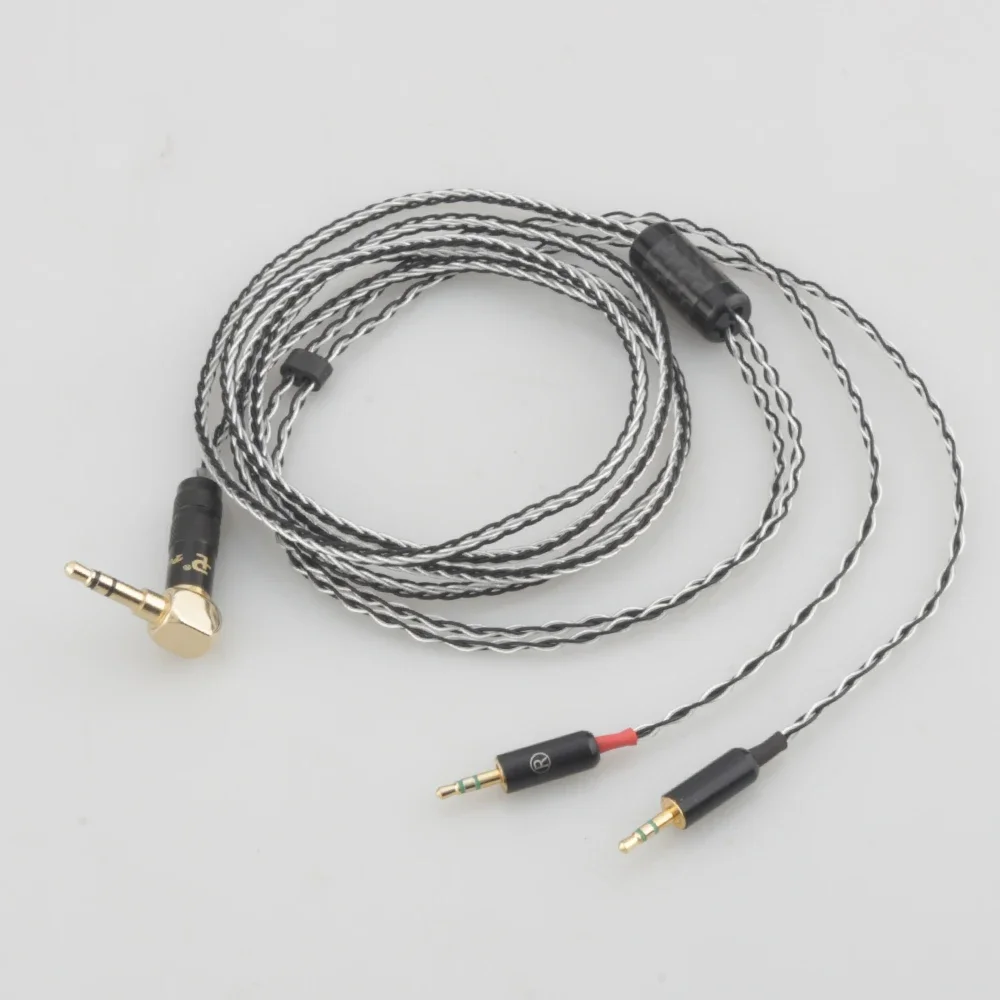 

HIFI Headphone cable 3.5mm Right angled Male to Dual 2.5mm Male Compatible with Hifiman HE400S, HE-400I, HE-400i HE560 HE1000