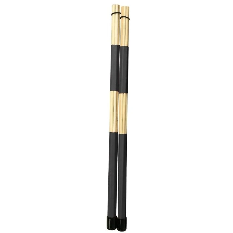 1 Pair Wooden Drumsticks Brushes Multi-Rod Bundle Sticks 19 Bamboo Dowels