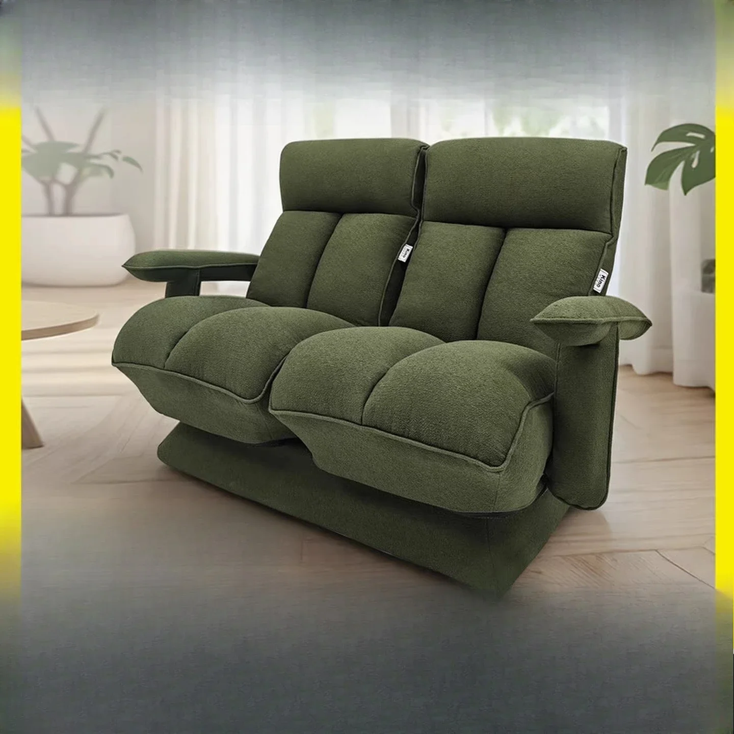 

Premium double small size sofa foldable living room balcony leisure chair