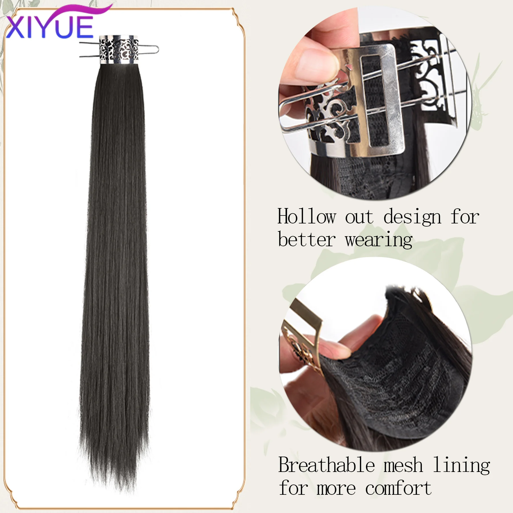 XIYUE Hanfu, wig, bun, new Chinese style ponytail style wig bag, ancient costume wig, cheongsam, hair bun, headdress, wig, ancie