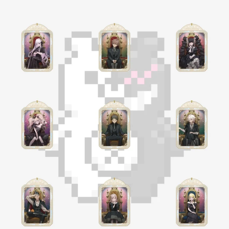 

Game Danganronpa Acrylic keychains keyring Stand Model Yasuhiro Taeko Kirigiri Kyouko Monokuma Pendant Fans Gifts cosplay 6CM