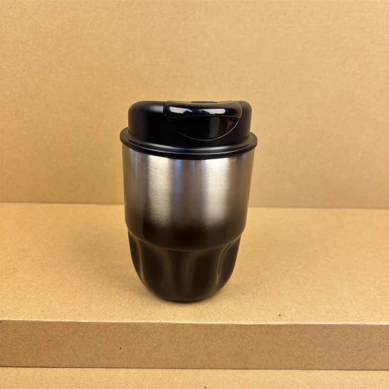 

Car Water Cup Coffee Cup 316 Stainless Steel! Black Metal Gradient Hand Car WaterCoffee Cup