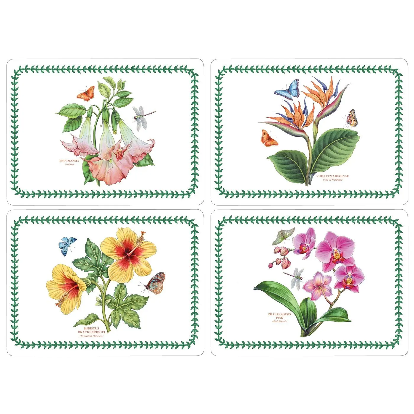 Exotic Botanic Garden Placemats - Set of 4