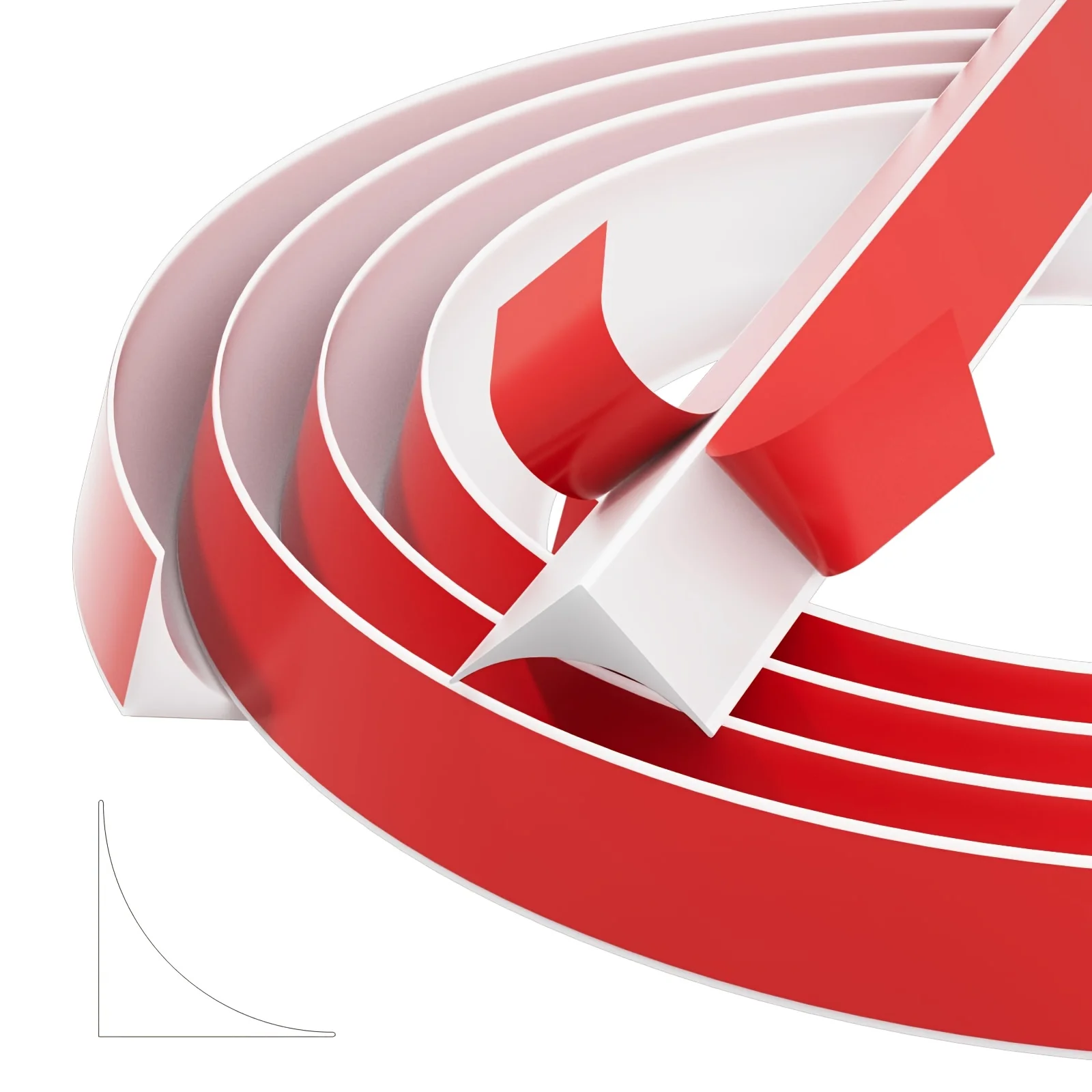 5m Flexible L-Shaped Quarter Round Molding Peel Bendable Decorative Mold Non-Adhesive Peel Stick Silicone Trim for Floor Edges