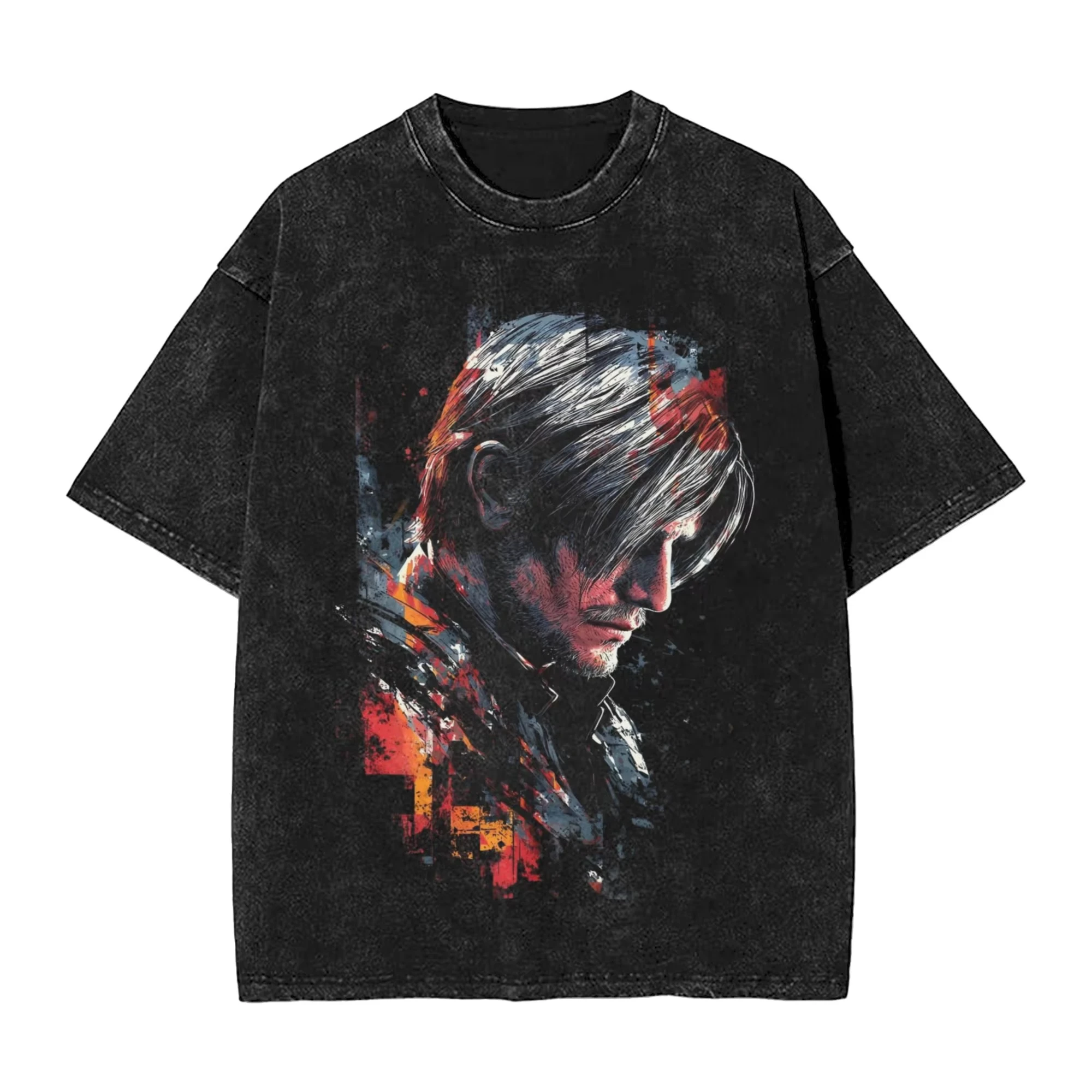 

Classic Horror Game Residents Evils Peripherals Print T-Shirt Streetwear Oversize Men Women Vintage Washed Cotton Summer New Tee