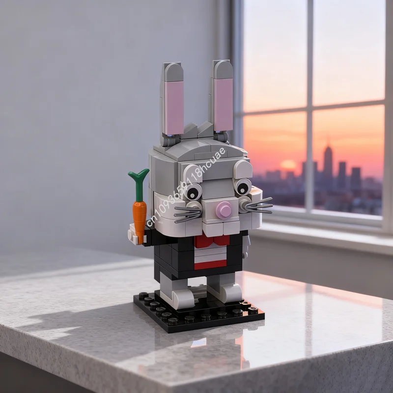 129 قطعة MOC البق الأرنب سهرة طبعة Brickheadzed نموذج اللبنات لتقوم بها بنفسك اللعب فكرة الإبداعية التعليم هدايا عيد الميلاد للأطفال #1