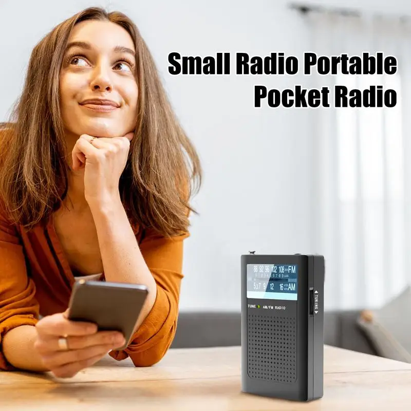 

Pocket Radio Small Portable Am/Fm Radio Double-Mode Listening Lightweight Energy-Saving Outdoor Gear For Adventures Camping