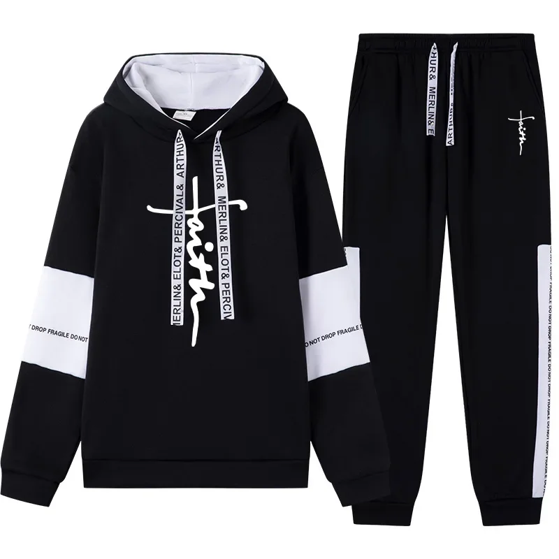 

Youth Mens Tracksuit Printing Casual Single Piece Sweatshirts Sweatpants Home Hoodie Pants Outdoors Sports Jogging Mens Clothing
