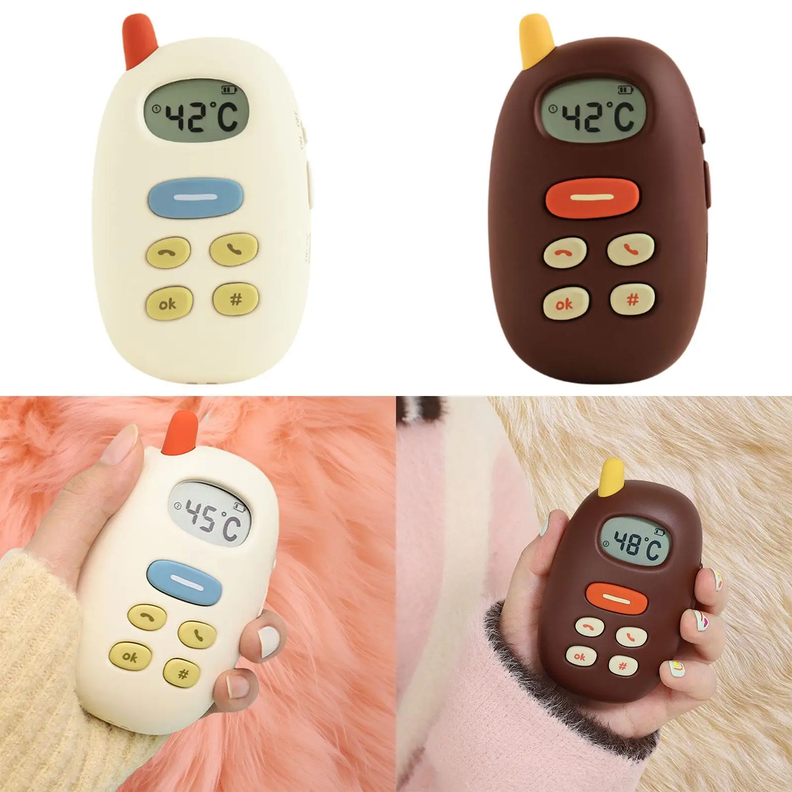 

Mini Hand Warmer Winter Phone Shaped Pocket Heater for Climbing Office Home