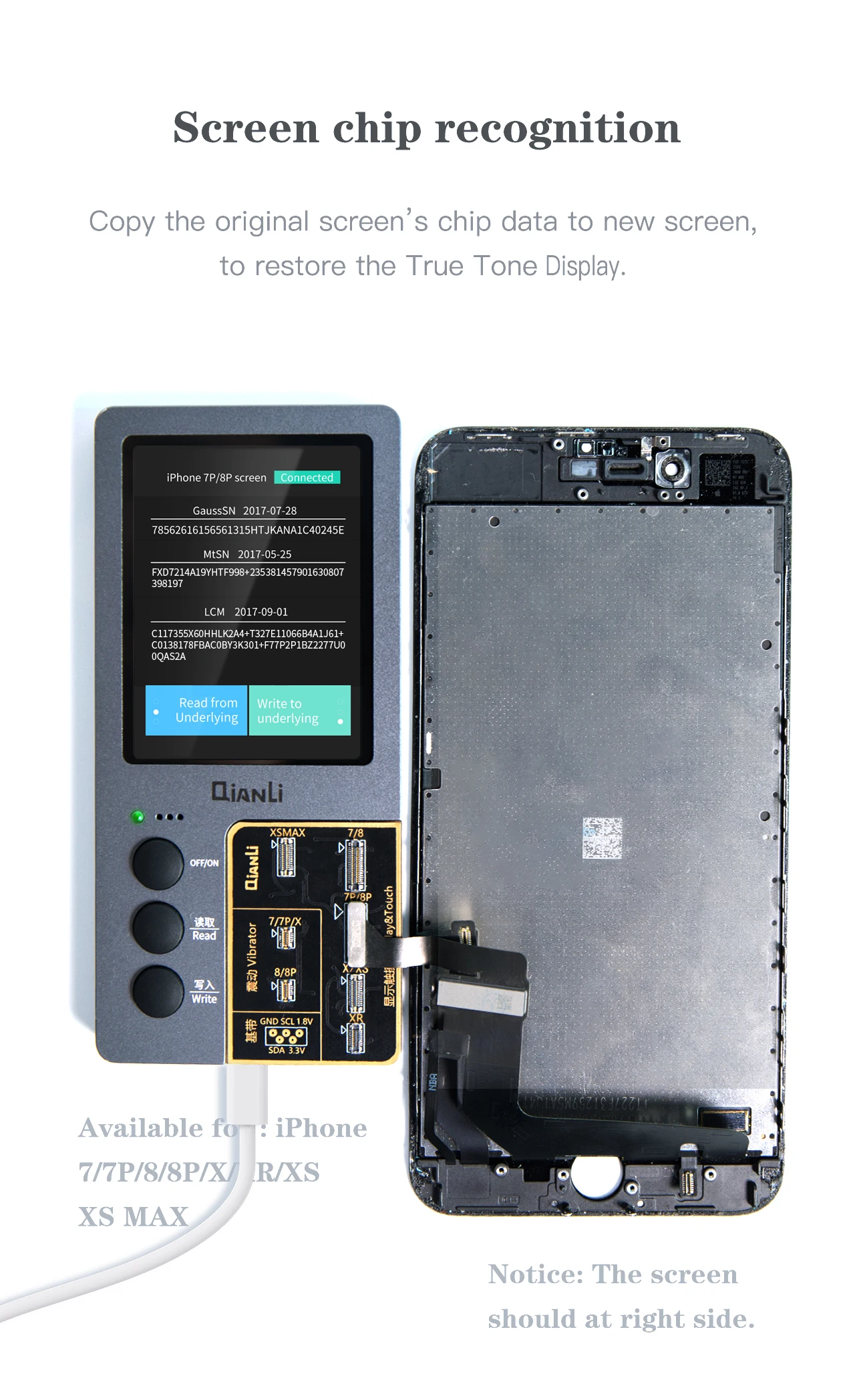 Qianli iCopy Plus 2.2 layar LCD, untuk iphone 11 12 13 14 15 pemulihan nada/Virbrator/kabel Data/baterai/perbaikan matriks titik
