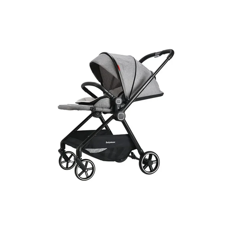 Four-wheeled Baby Stroller High Landscape Ultra-lightweight Folding Travel Stroller Newborn Baby Two-way Swivel Seat Stroller