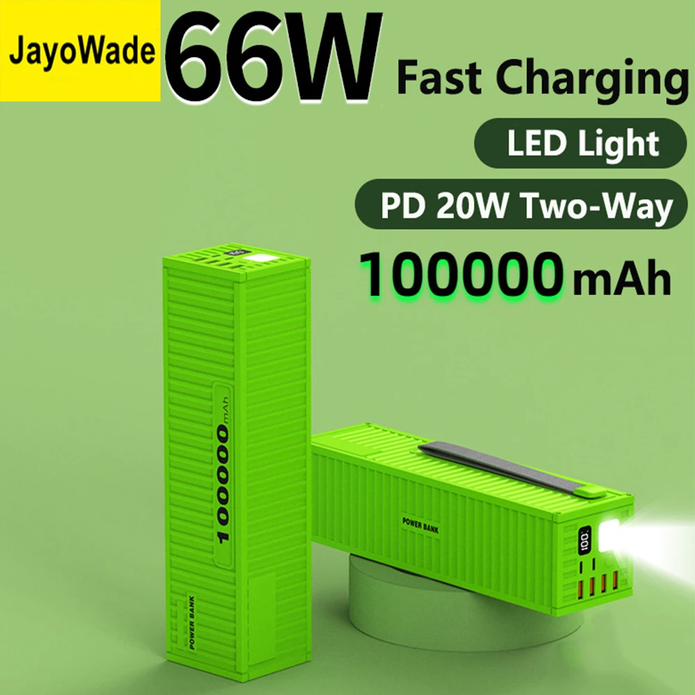 

New Large Capacity 100000mAh Power Bank 66W Super Fast Charging for iPhone 16 15 Huawei Xiaomi Samsung Battery Charger Powerbank