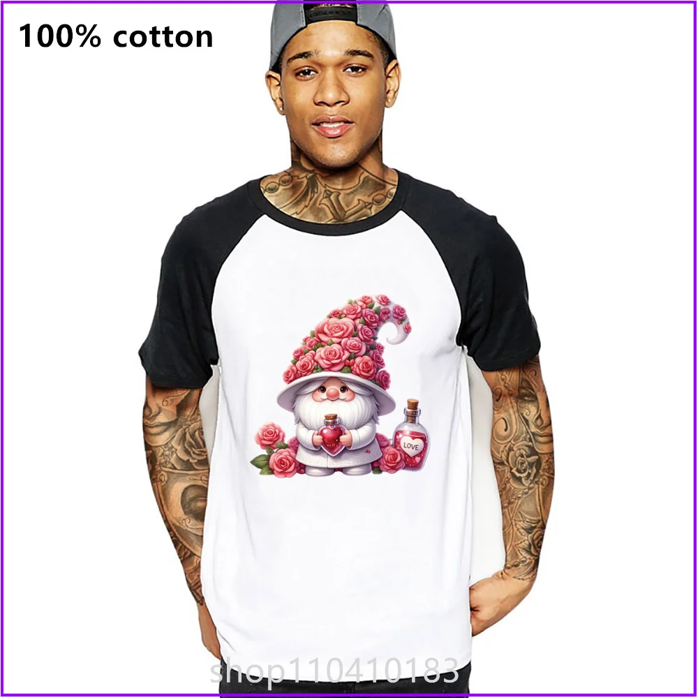 Cute Love Gnome Valentine'S Day Wedding Girlfriends Gift T Shirts For Men'S Women Tshirt T-Shirt Graphic Vintage Military Acid W