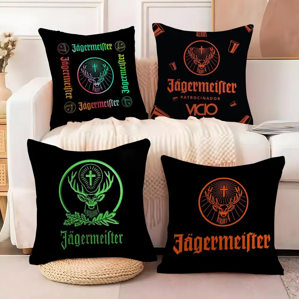 Funda de cojín J-Jager-M-meisters-S, funda de cojín suave de felpa para sofá, funda de almohada decorativa con estampado de doble cara, regalo cálido para el hogar