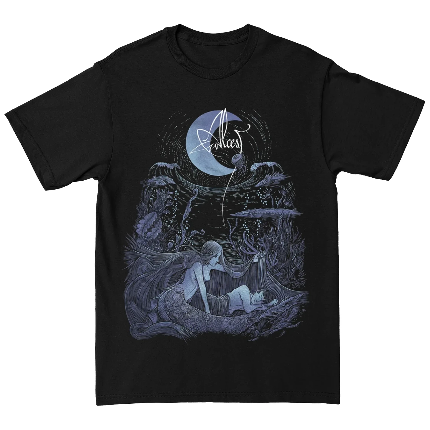 Neues ALCEST French Black Metal Band Kurzarm-Rock-Pink American Streetwear Retro Loose Print T-Shirt für Herren und Damen