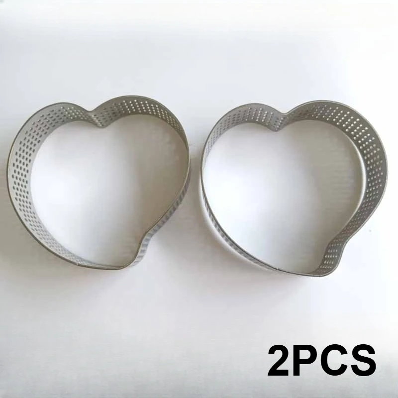 

2/10P Accessories Cookie Cutter 4cm Stainless Perforated Seamless Tart Ring Quiche Ring Tart Pan Pie Cake Mold Seamless Baking
