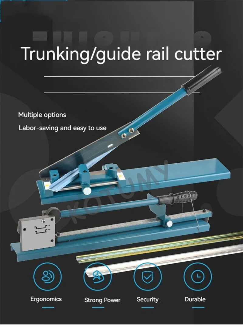 Multifuntional Din Rail Cutting Machine C45 Steel Aluminum Iron Cable Duct Rail Cutter Easy Cut With Measure Gauge DC-35