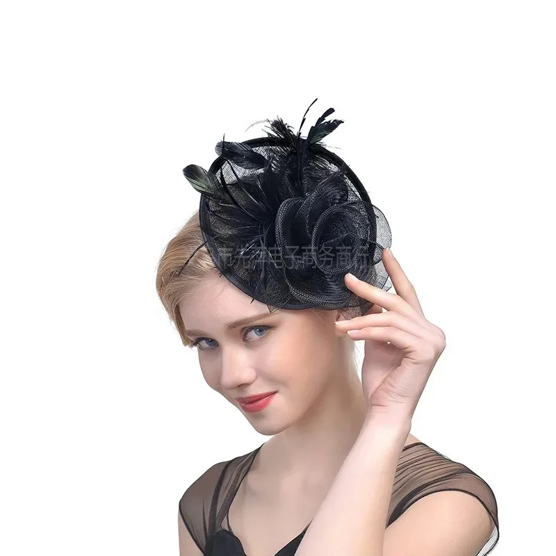 2026 New Cocktail Hat Adjustable Lace Straw Brim Elegant Headpiece S-XL Lightweight & ComfortableIdeal for Garden Party
