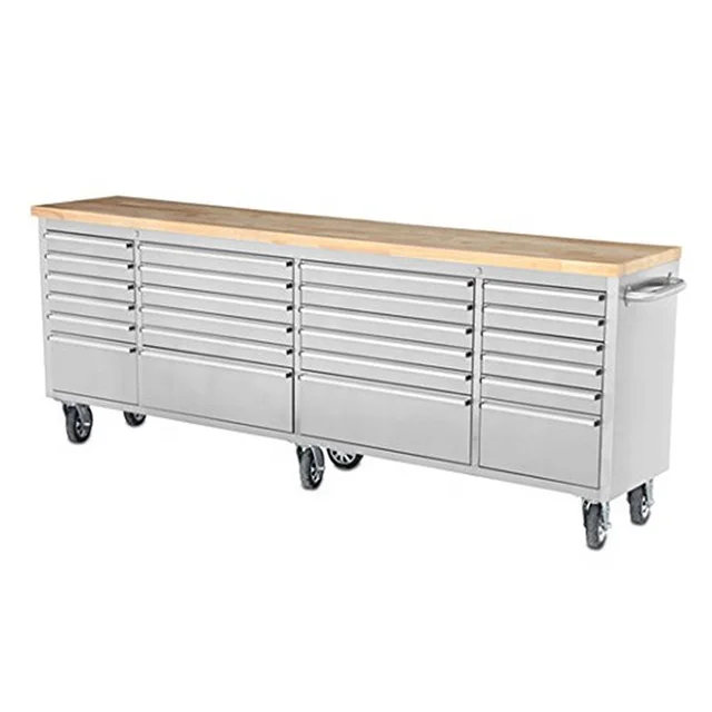 Toolbox work bench stainless steel mechanic tool trolley