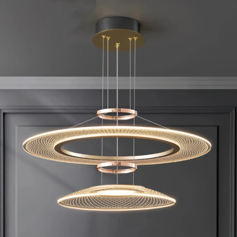 

Modern Minimalist Luxury LED Chandelier Italy Design Acrylic Pendant Light Home Room Decoration Villa Stair Living Lamp Fixtures