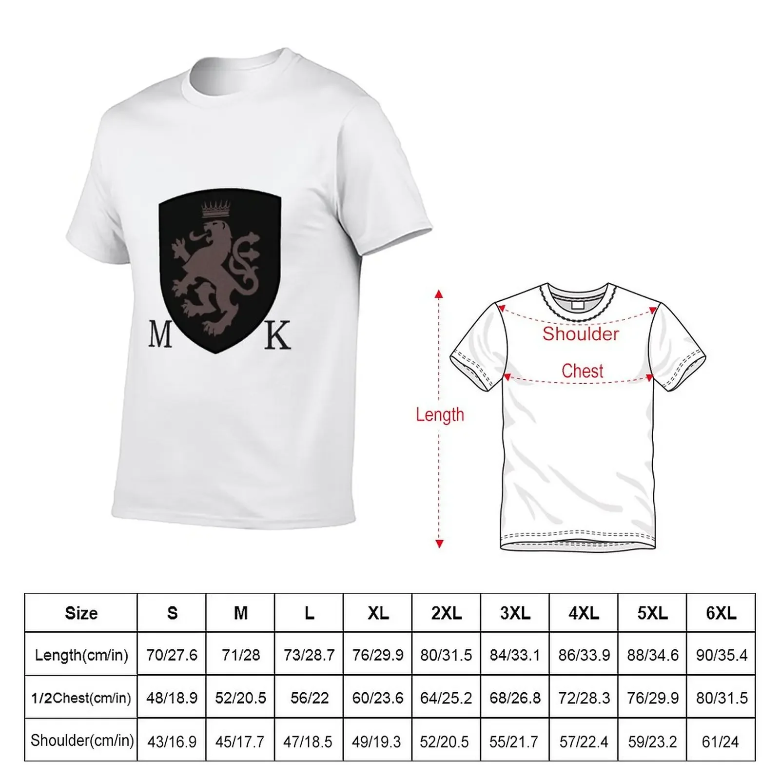 New Macedonia crest in black and silver T-Shirt hippie clothes plus size t shirts black t-shirts for men