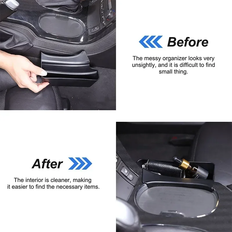 

For Chevrolet Corvette C6 2005-2013 ABS black car styling car center control gearbox right storage box car interior accessories