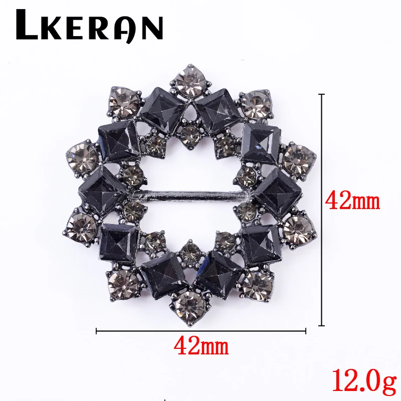 New Large 42mm 2Pcs/Set Alloy Crystal Rhinestone Buckles Wedding Invitation Card Decoration DIY Hair Accessories