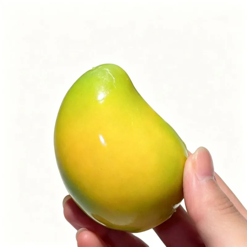 Trendiger Handgefertigter Weicher Mango-Stressball, Farbwechselnder Mango-Squishy-Fidget-Ball, ASMR Sensorisches Stressabbau-Spielzeug