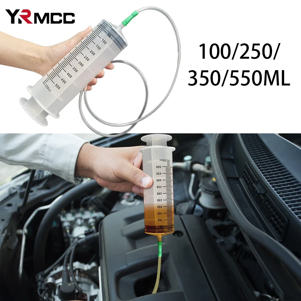 Reusable Plastic Syringe Transfer Filling Syringe Car Oil Pump with Scale with Hose 1m Car Manual Suction Transfer Extractor