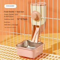 500ML pet parrot bird feeding waterer cat dog cage hanging waterer pigeon rabbit small pet automatic feeding water feeding bowl 4