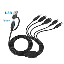 5 In 1 USB C Charging Cable For Nintendo New 3DS Xl Nds Lite Ndsi Ll Wii U Charger Cable For nintendo Gba For Sony Psp 1000/2000