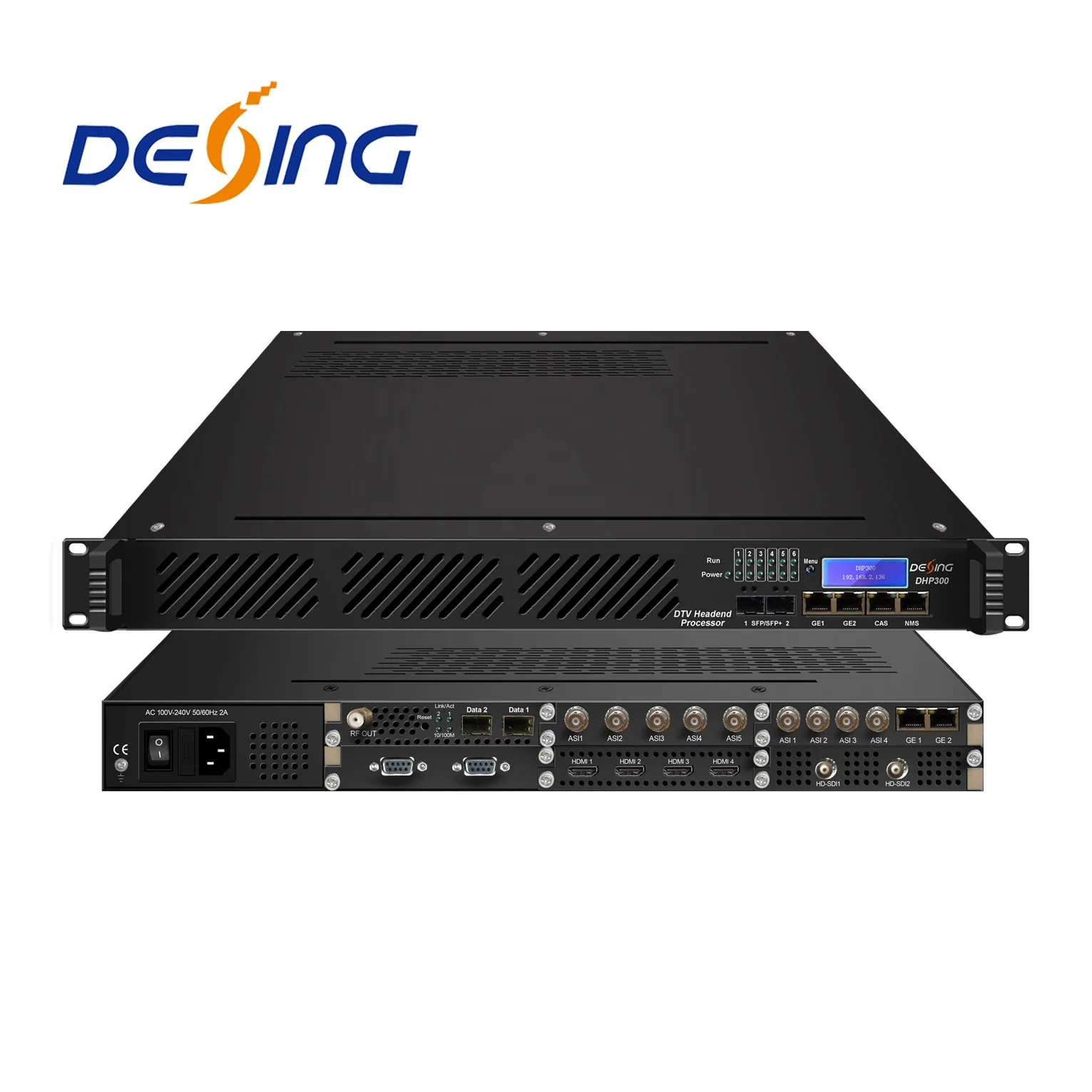 DHP300 Cable TV Headend Equipment Low Cost Multiple Function Video Processor Digital TV Encoder Decoder Modulator With Mux Scr