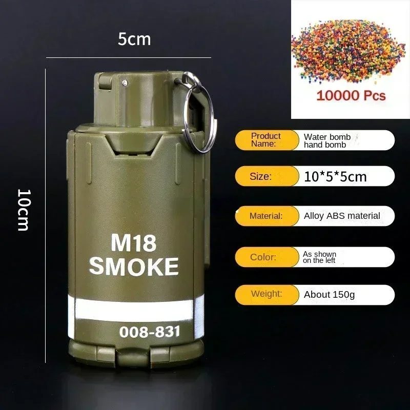 M18 Smoke Paintballs Water Gel Grenade Model، لعبة عسكرية للبالغين والأطفال، دعامة CS، هدية مضحكة، ملحقات Airsoft
