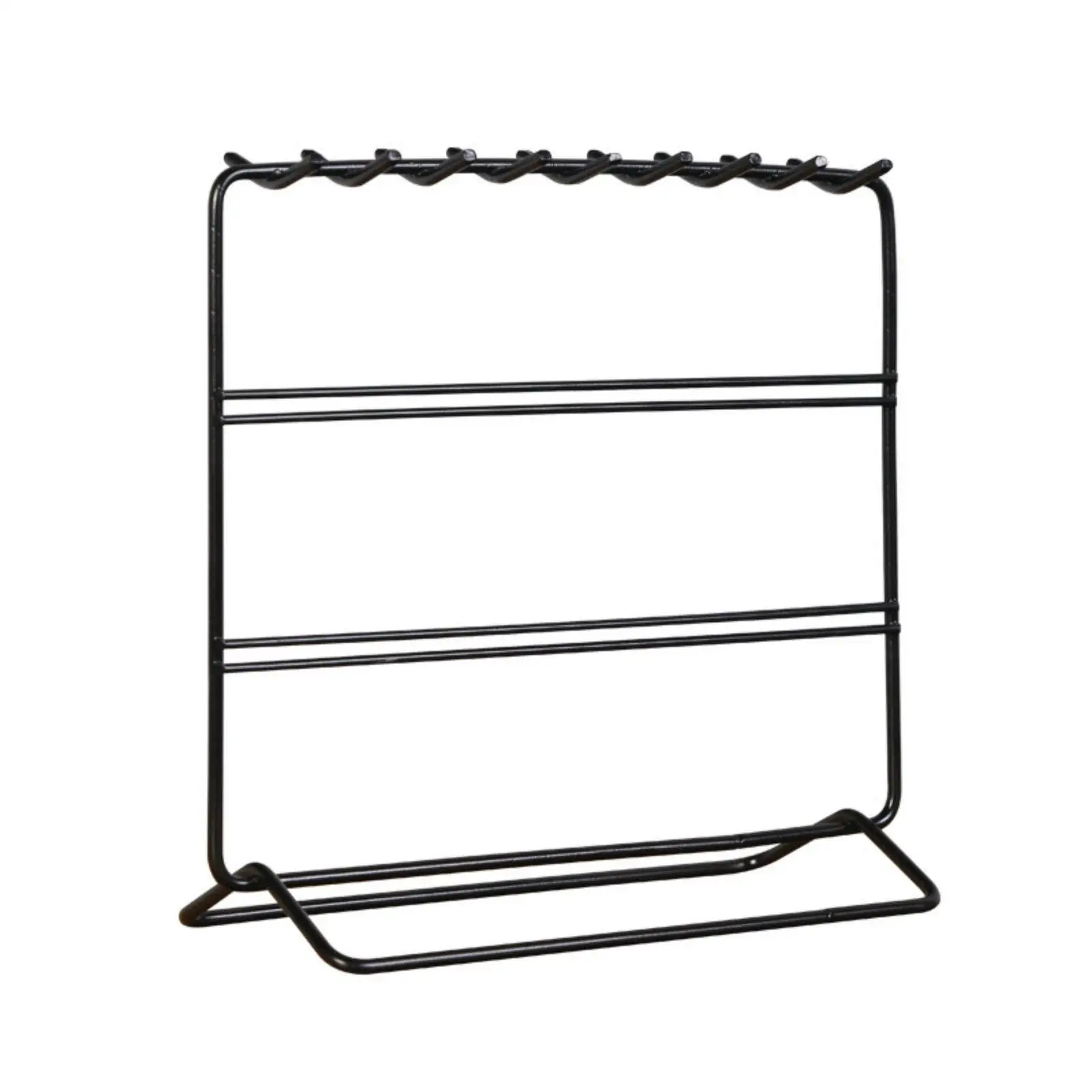 Earring Display Stand Iron Jewelry Rack Organizer Holder for Earrings Rings Necklaces Black Finish Minimalist Decor Tabletop