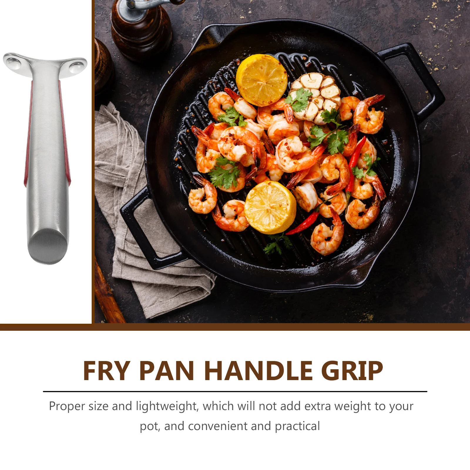 

Premium Stainless Steel Pot Handle Universal Anti-Scald Pan Handle Heat Insulation Replacement Grip for Frypan Milk Pan