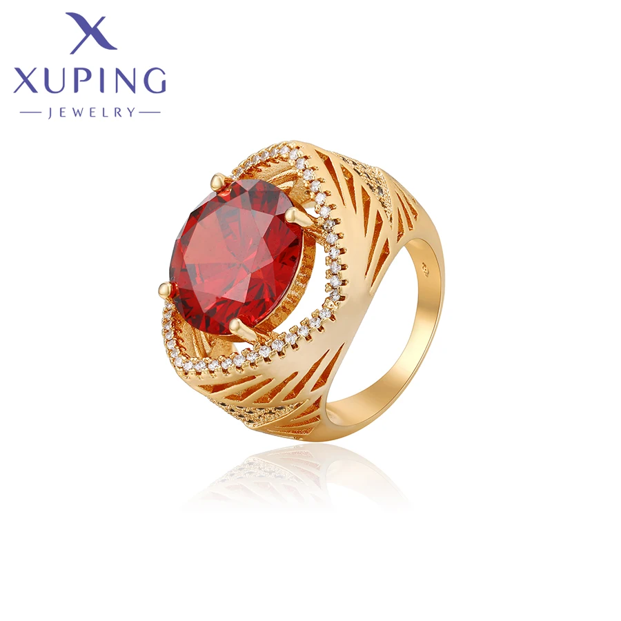 Xuping Jewelry Fashion Big Round Stone Women Ring of Gold Color A00920328