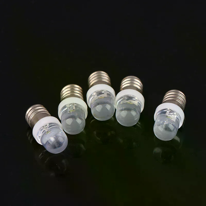 5 قطعة E10 Led لمبة E10 تيار مستمر 3 فولت 6 فولت 12 فولت 24 فولت أداة لمبة E10 مؤشر لمبة الطراز القديم مصباح يدوي الشعلة لتقوم بها بنفسك العمل ضوء صغير #4
