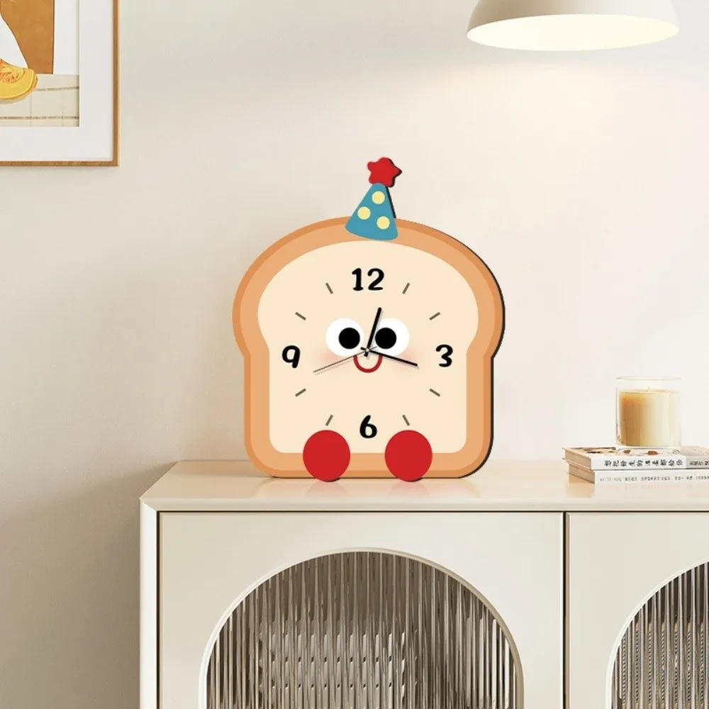 

Creative Cream Style Tabletop Clock Portable Battery Operated Bedside Table Clock Exquisite Cartoon Desk Clock Bedroom