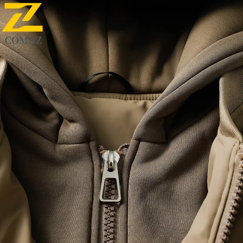 COMXZ Cold Proof  Winter Padding Work Glamorous Techwear Minimalist Puffer Jacket Streetwear Loose Down Jacket Men's Clothing