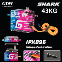 GDW SHARK IPX896 43KG 25T 120° HV High Torque Waterproof Brushless Digital Servos For 1/8 1/10 RC Model Car Crawler Accessories