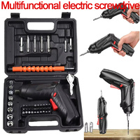 3.6V Electric Screwdriver Rechargeable Cordless Electric Drill Power Tool Set 1800mAh Lithium Battery Mini Household Screwdriver