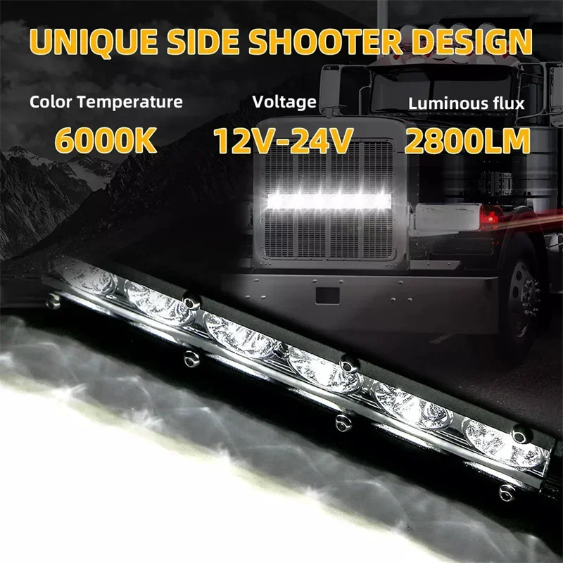 

18W Light Bar Work Spotlight 12V LED Waterproof For IP67 Truck Driving Offroad Boat Car Tractor Led Lamp Modify Accessories
