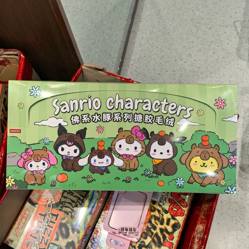 

Sanrio персонаж капибара серии виниловый плюшевый кулон с лицом слепая коробка модная кукла орнамент коллекция игрушек для подарка на день рождения и Рождество